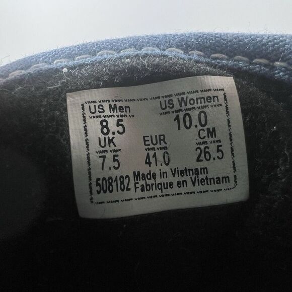 Vans Old Skool Two Tone Blue Lace Up Athletic Skateboard Shoes Men's Size 8.5 - Picture 8 of 8